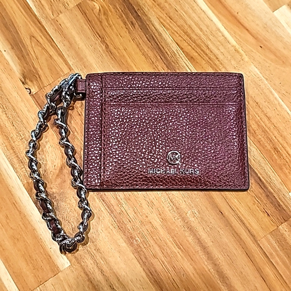 Michael Kors leather wristlet wallet